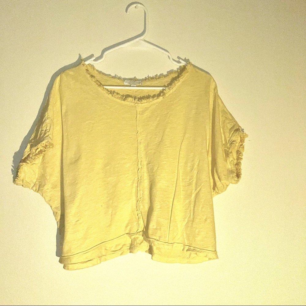 Don’t ask why (Americans eagle line) - yellow cropped top
